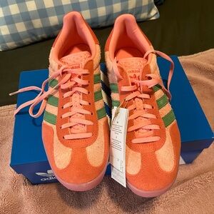 Brand new Adidas Gazelle sneakers-Pink and green colorway🩷💚 Size 9.5 women’s